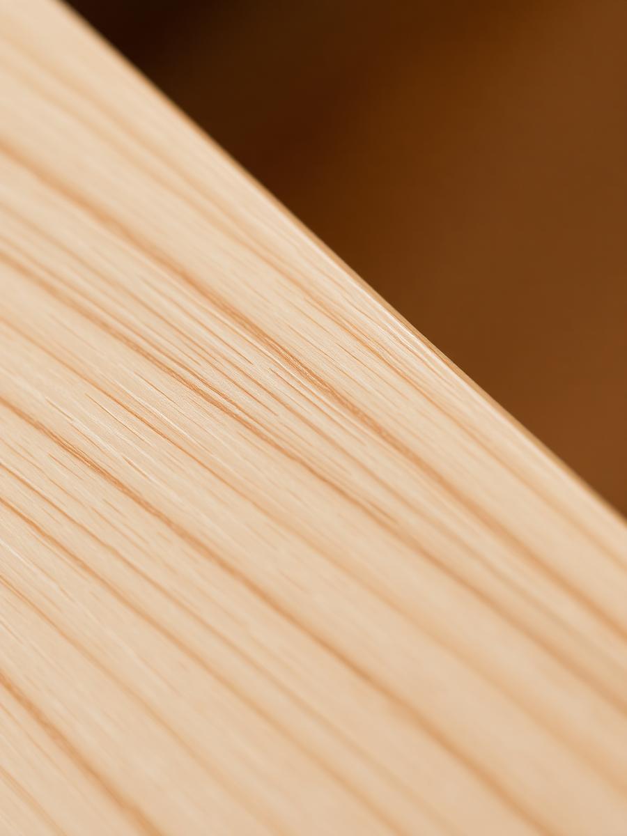 Macro detail of white oak grain and joinery